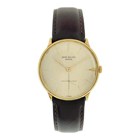 Patek Philippe Calatrava 18k Yellow Gold Silver Dial 33mm Manual Wind Watch 2573 - Picture 1 of 8